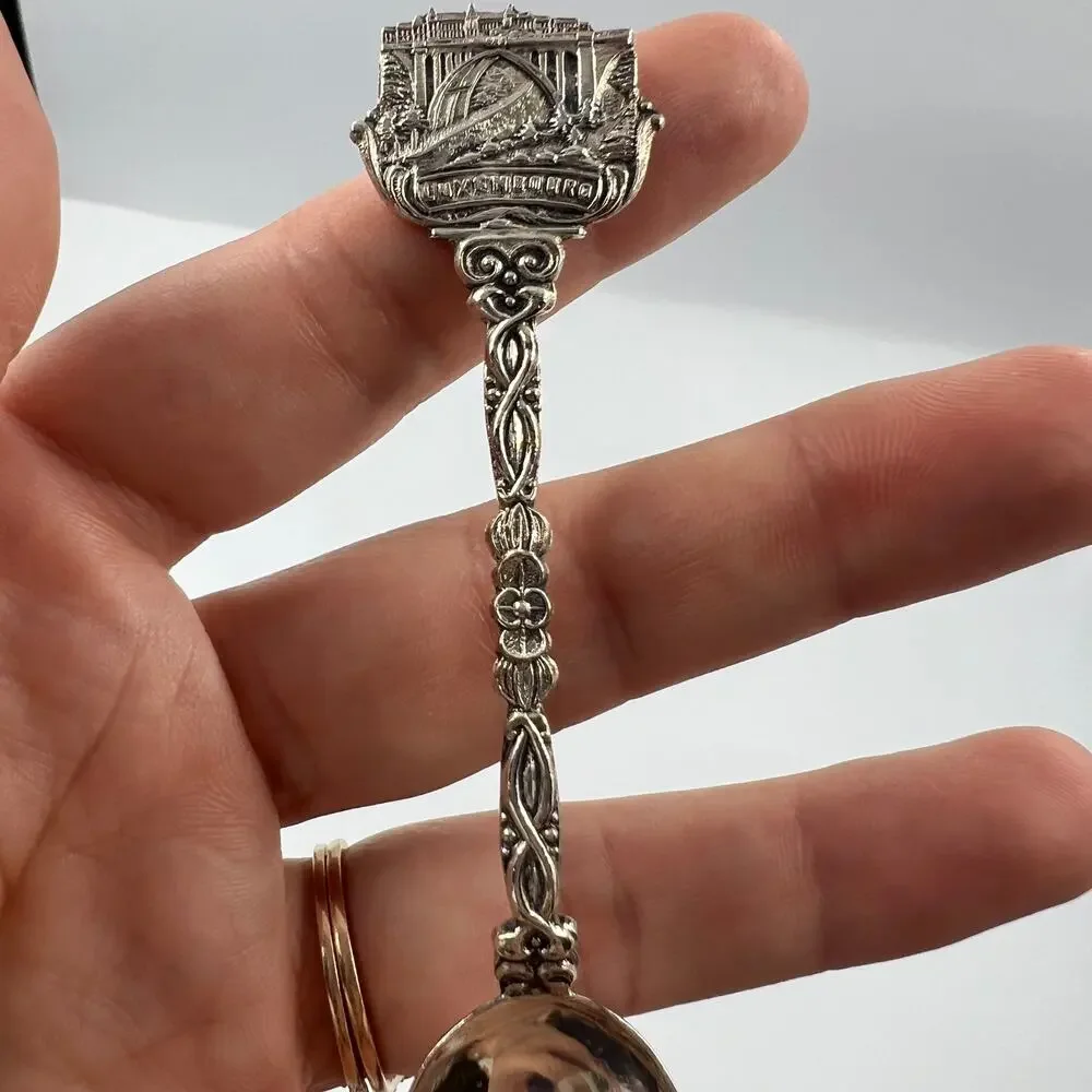 Vintage Souvenir‎ Decorative Mini Spoons Luxenburg & Land Of Lincoln Illinois